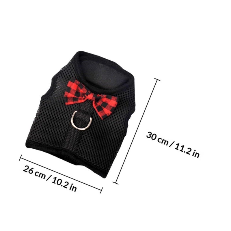 Small Animal Mesh Harness With Leash Dark M Size Adjustable For Rabbits Guinea Pigs - Image 3