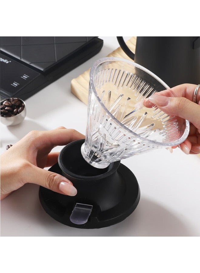 Mongdio Pour-over Coffee Smart Filter Cup V60 Drip Coffee Maker, Home Use Coffee Pot, Filter Mesh, Filter Funnel, Extraction V02 - Image 2