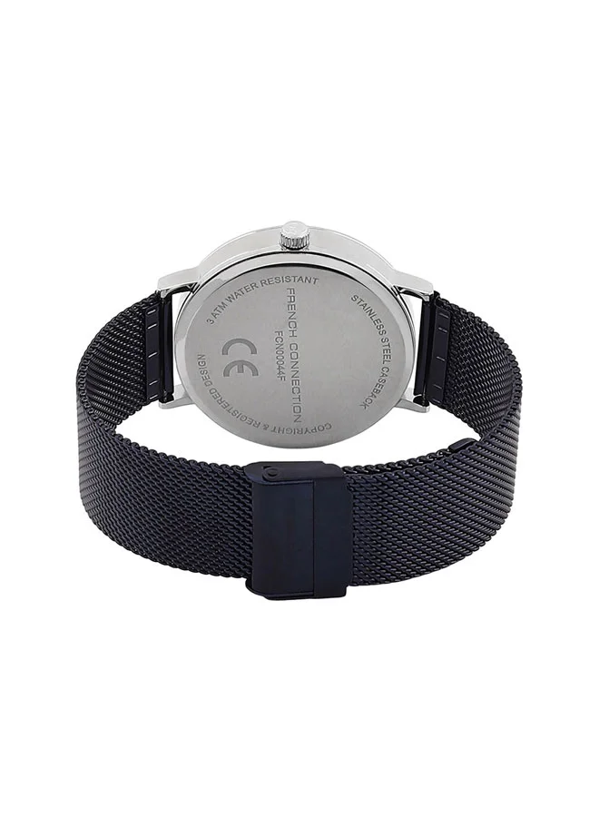 French Connection 42mm Men's Quartz Watch with Blue Dial