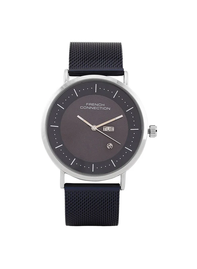 French Connection 42mm Men's Quartz Watch with Blue Dial