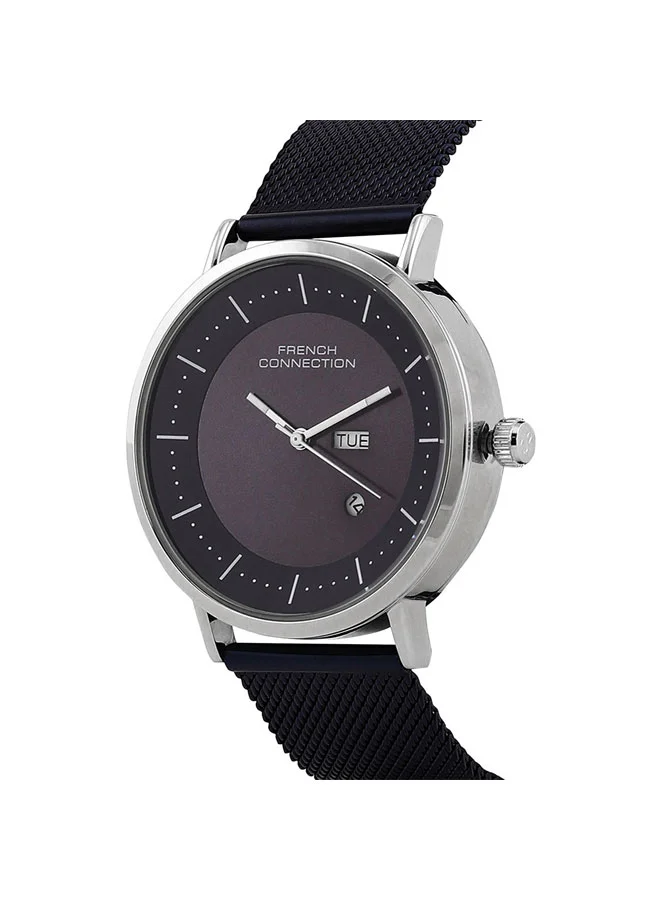 French Connection 42mm Men's Quartz Watch with Blue Dial
