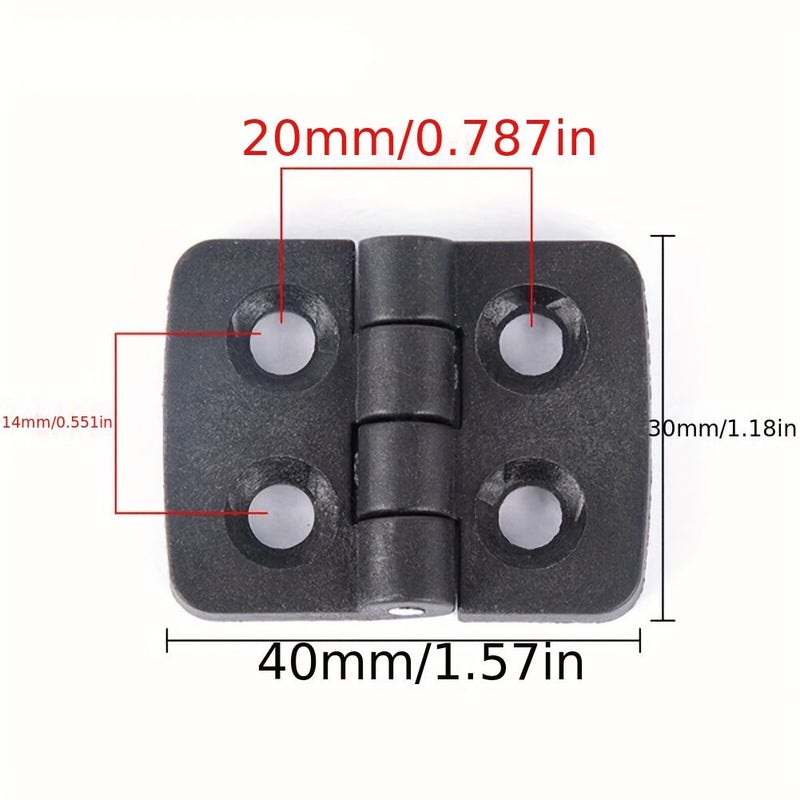 10pcs Durable Nylon Surface Mount Hinges For Electric Boxes Cabinets Industrial Flip Tool - Image 3