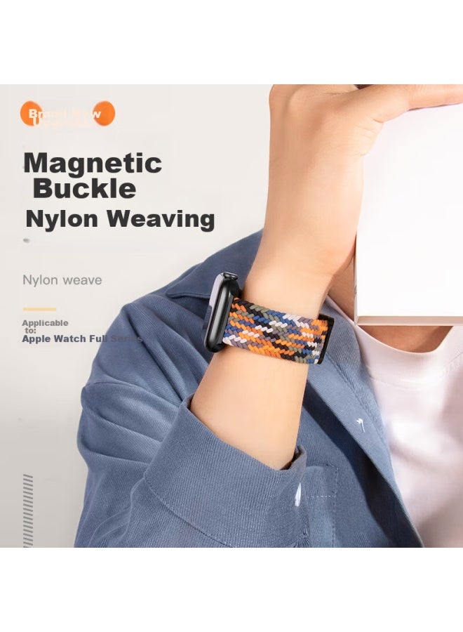 Bho Suitable For Apple Watch Band, Apple Watch S10/ultra2/s9/se Braided Loop Band, Iwatch S8/7/6/5/4 Nylon Magnetic Buckle Watch Strap - Image 2
