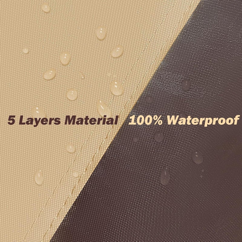 FSGRICH Heavy Duty Waterproof Car Cover for Toyota Corolla Sedan (2000-2024) - Outdoor Anti-UV Sun Rain Protection (Camel with Brown) - Image 5