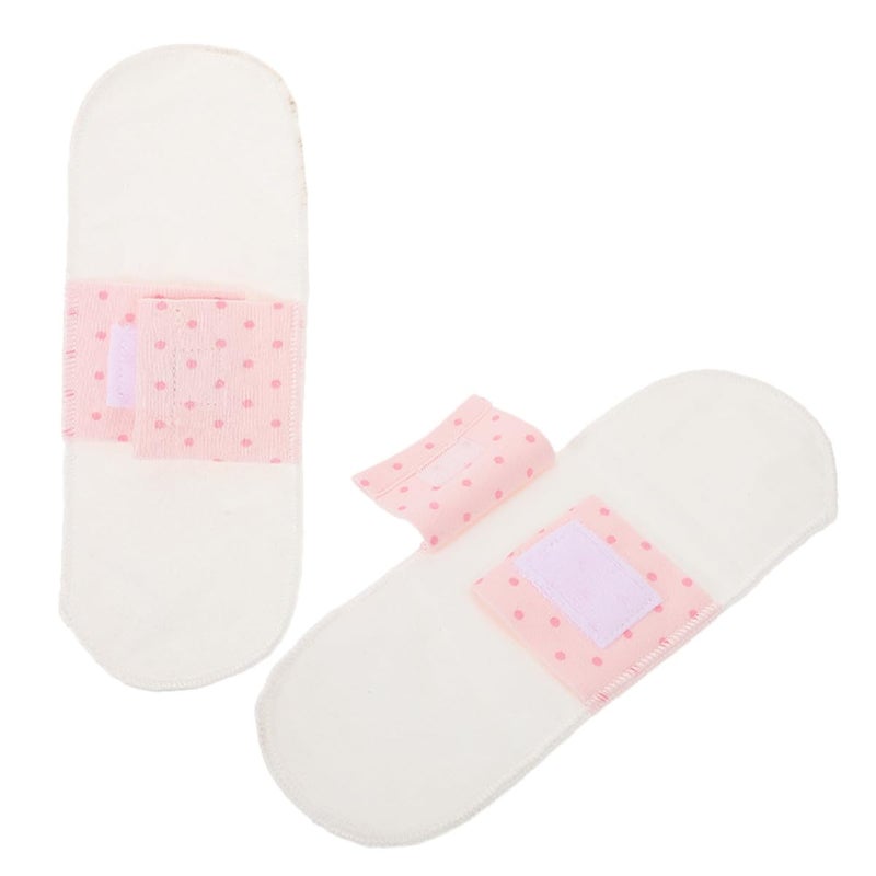 Reusable Cotton Menstrual Pads 2pcs Washable Soft Breathable 21cm Waterproof Period Pads - Image 2