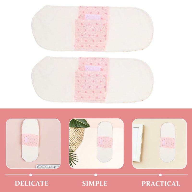 Reusable Cotton Menstrual Pads 2pcs Washable Soft Breathable 21cm Waterproof Period Pads - Image 4