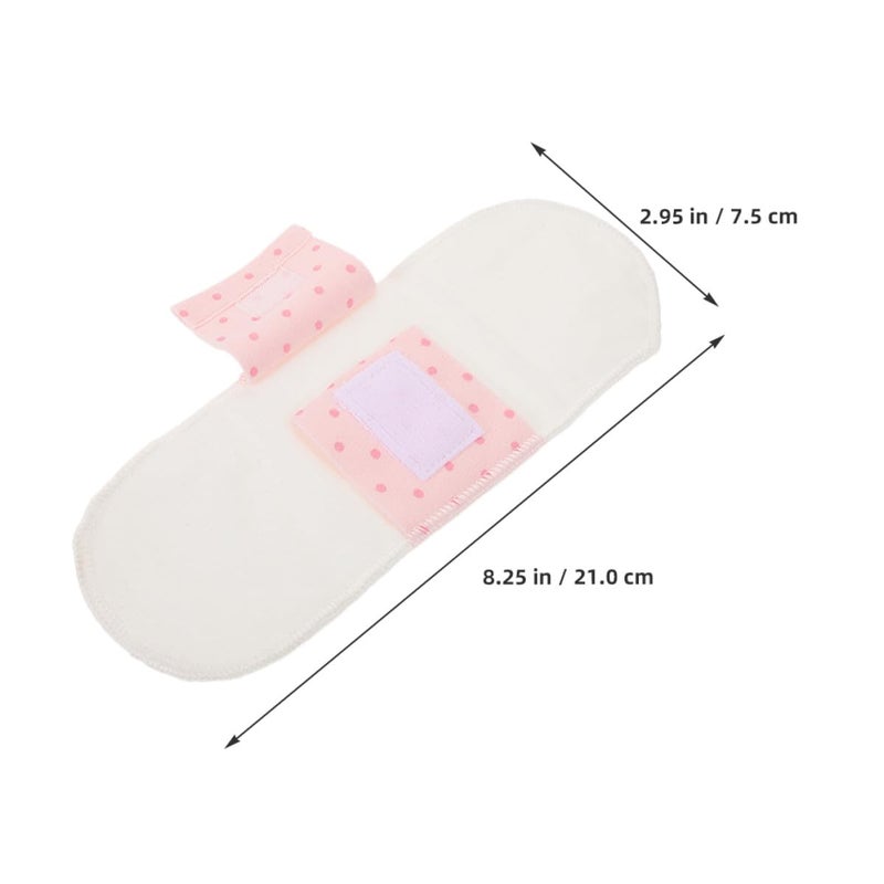 Reusable Cotton Menstrual Pads 2pcs Washable Soft Breathable 21cm Waterproof Period Pads - Image 3