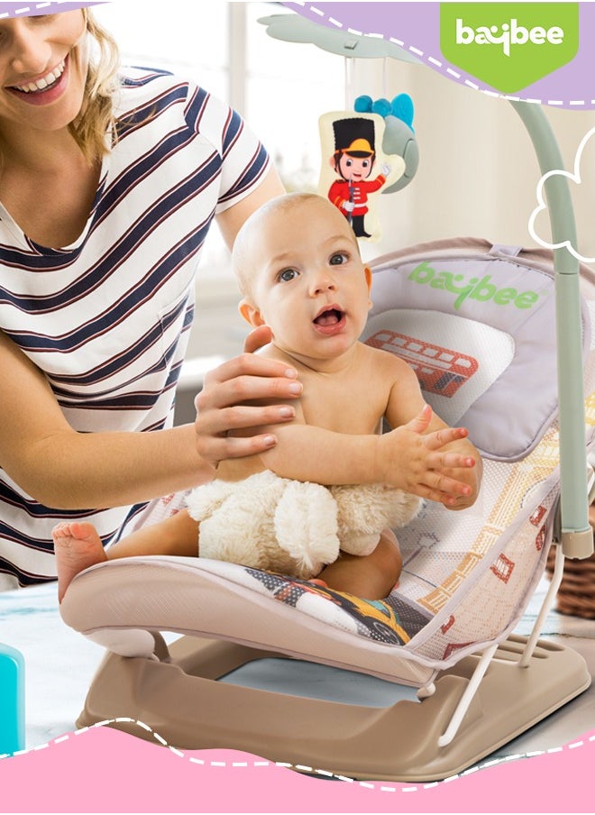 BAYBEE 3 Position Adjustable Duna Anti Slip Baby Bather Soft Mesh Seat, with Suction Cup And Backrest Grey  - Image 2