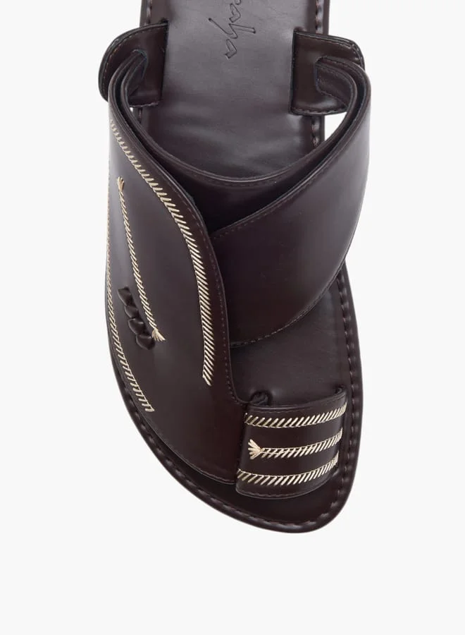 Al Waha Men's Textured Slip-On Arabic Sandals