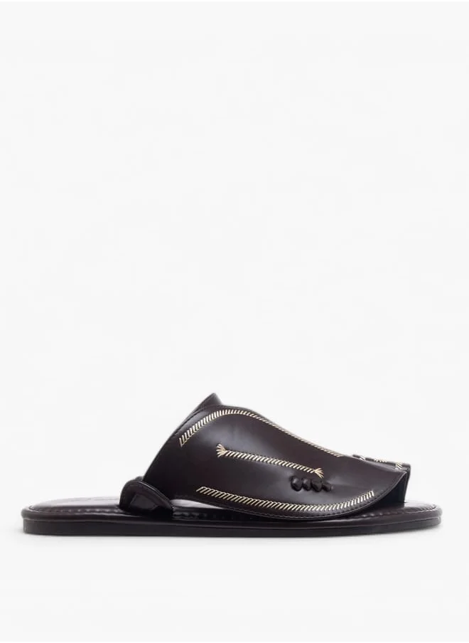 Al Waha Men's Textured Slip-On Arabic Sandals