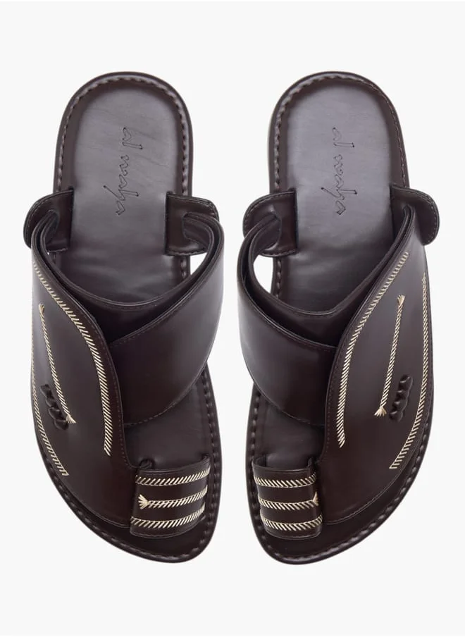 Al Waha Men's Textured Slip-On Arabic Sandals