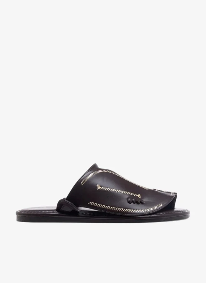 Al Waha Men's Textured Slip-On Arabic Sandals