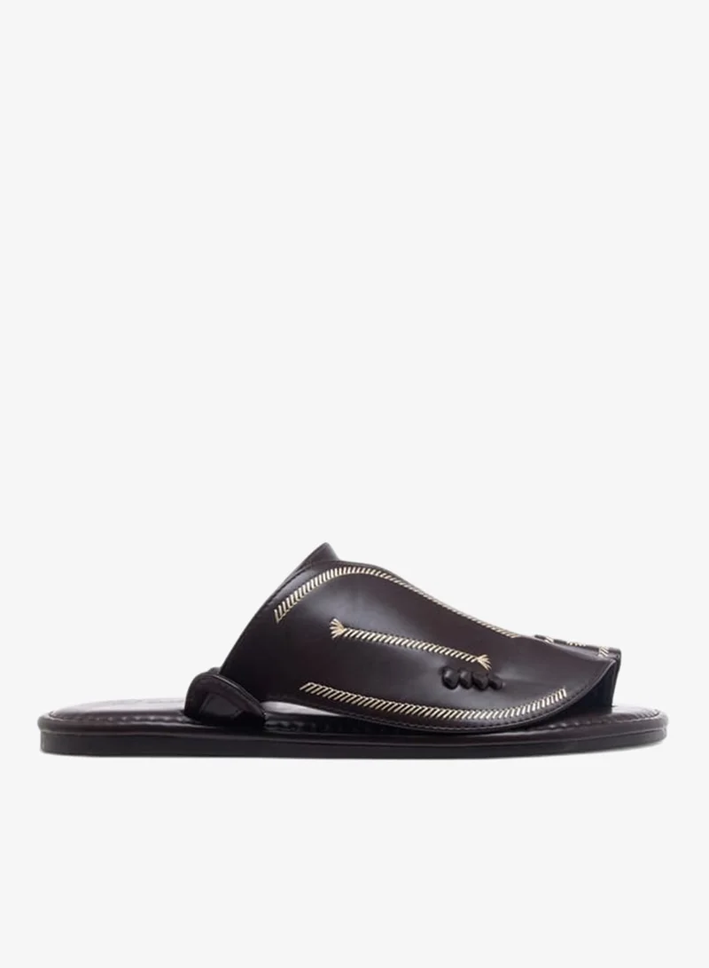 Al Waha Men's Textured Slip-On Arabic Sandals