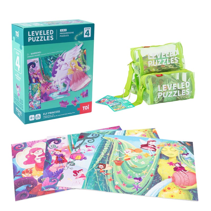 TOI Leveled Puzzles for Kids Aged 35 and Up Toddler Puzzle Preschool Learning Jigsaw Puzzles Large Pieces Educational Game for Boys Girls Cognitive Story Step 4 - Image 3