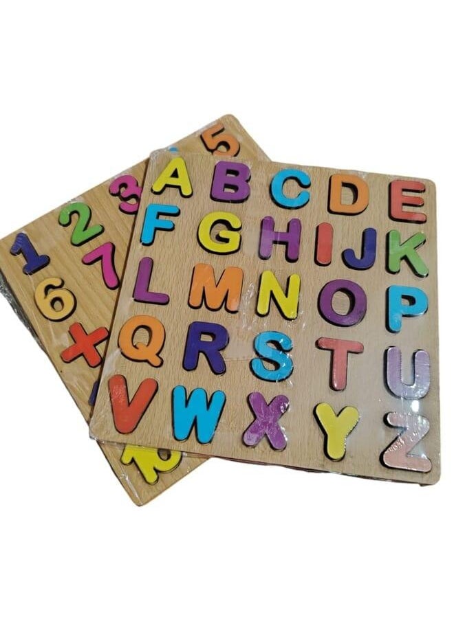 Board Matching Numbers and Letters Educational 