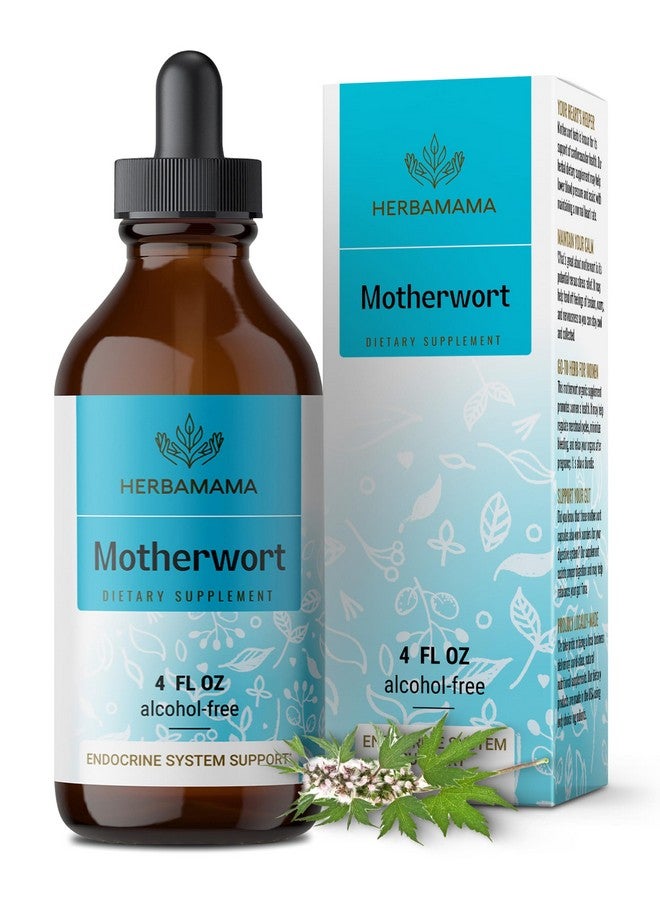 HERBAMAMA Motherwort Tincture - Vegan Motherwort Herb Extract Calming Drops for Women's Support - Non-GMO, Alcohol & Sugar-Free Liquid Relaxation Supplement, 56-Day Supply - Image 1