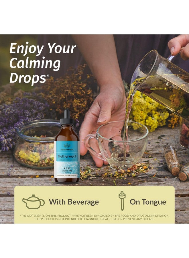 HERBAMAMA Motherwort Tincture - Vegan Motherwort Herb Extract Calming Drops for Women's Support - Non-GMO, Alcohol & Sugar-Free Liquid Relaxation Supplement, 56-Day Supply - Image 2