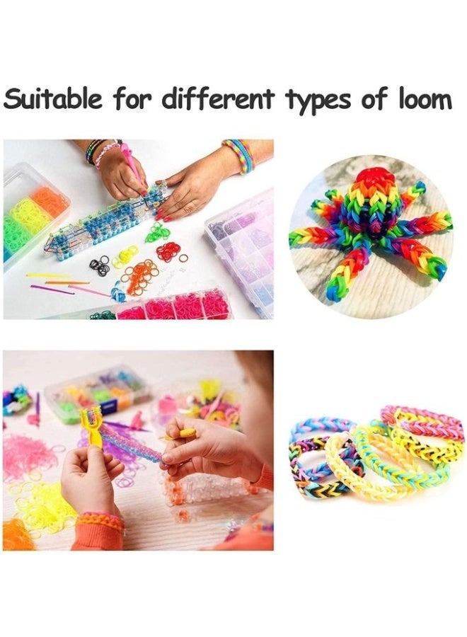 طقم مطاط لصناعة الأساور للأطفال – مجموعة حرفية ممتعة مع صندوق تخزين شفاف بمقبض – يشمل أدوات، مشابك، خطافات، وزينة – مناسب للبنات والأولاد من عمر 8 سنوات – لتنمية الإبداع والتصميم – هدية مثالية للأطفال - Image 4