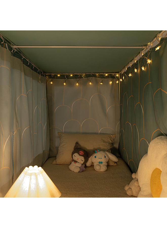 73Hours University Dormitory Upper And Lower Bed Curtain Single-person Fully Enclosed Student Shading Bed Curtain Mosquito Net Integrated Bracket Three-door - Image 4