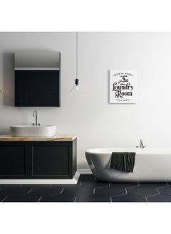 Stupell Industries Stupell Industries Self-Serve Laundry Room Sign Vintage Faucette Drip, Designed by Lettered and Lined Canvas Wall Art, 16 x 20, White  - Image 2