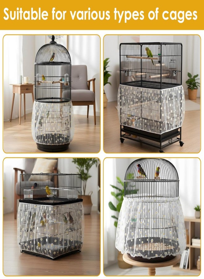 HaiFafafaing Universal Bird Cage Seed Catcher, Nylon Mesh Stretchy Bird Cage Skirt - Image 5
