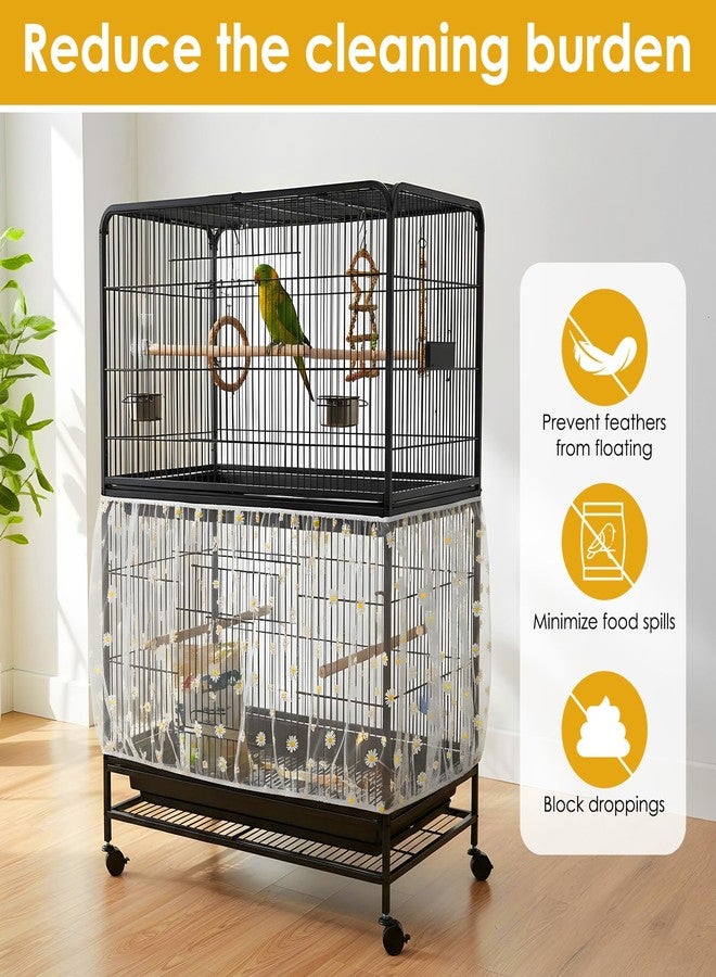 HaiFafafaing Universal Bird Cage Seed Catcher, Nylon Mesh Stretchy Bird Cage Skirt - Image 4