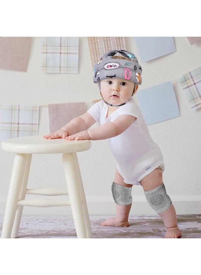 TORASO خوذة توراسو للأطفال ووسادات الركبة للأطفال للزحف، خوذة للأطفال الرضع وخوذة للمشي للأطفال - Image 2