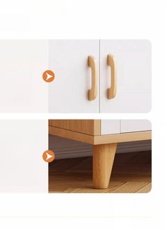 AGD Modern Multifunctional Sideboard, Living Room or Office Cabinet with Glass Doors, Drawers, Microwave Holder, Large Surface for Coffee Machine, Cups, Antiques, for Kitchen Cabinet, Dining Room  - Image 5