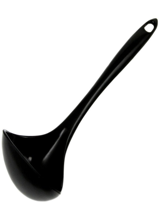 Chef Craft Basic Melamine Cooking Ladle, 10.5 inch, Black - Image 1