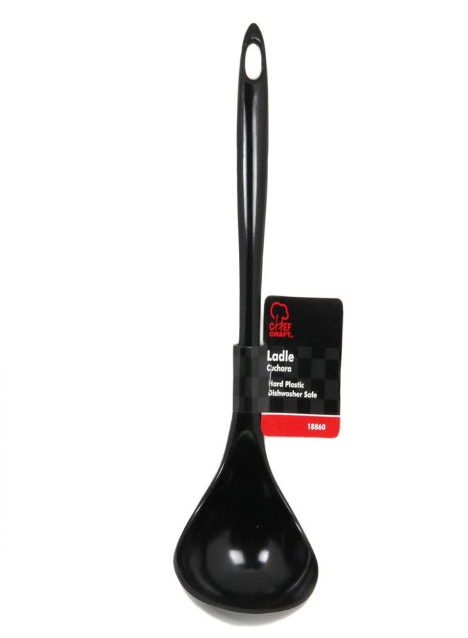 Chef Craft Basic Melamine Cooking Ladle, 10.5 inch, Black - Image 2