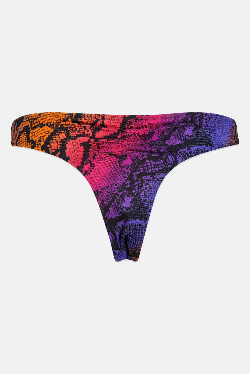 Ellesse Women Snake Skin Print Bikini Bottom, Purple Combo  - Image 2