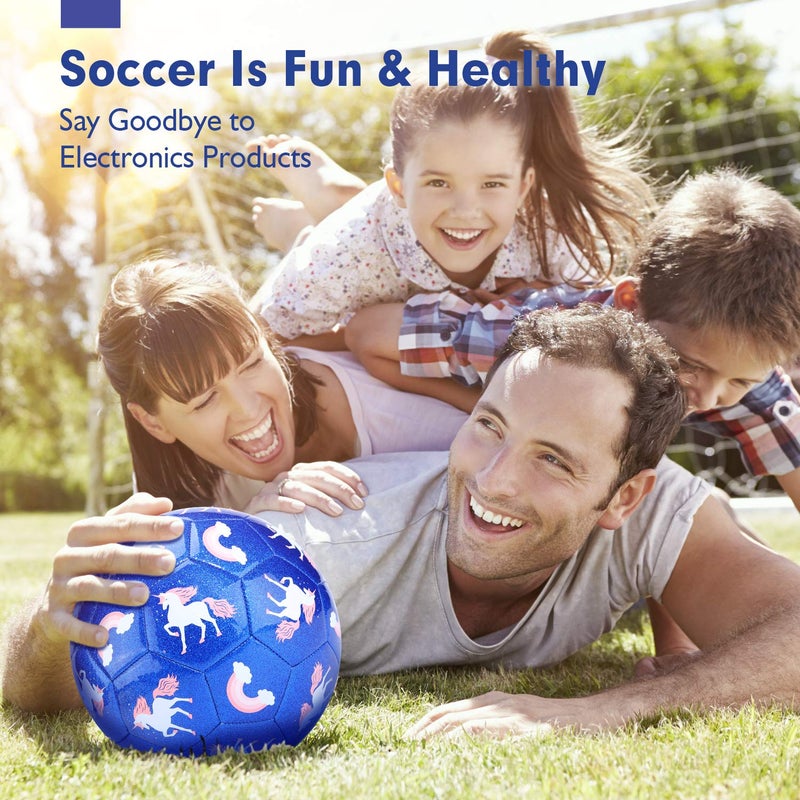 hahaland Soccer Ball Size 3 with Pump Deflated & Mesh Bag - Soccer Ball for Girls Boys Kids Sports Outdoor Play Toys for Ages 4-8 Toddlers Age 3-4 Kids Soccer Balls for 3 4 5 6 7 8-Year-Old Girls - Image 3