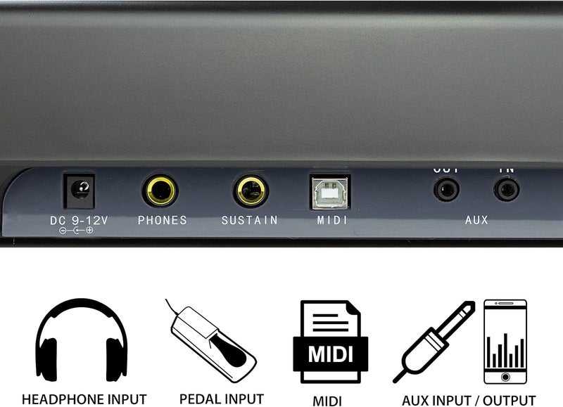 RockJam بيانو رقمي 88 مفتاح مع مفاتيح شبه مثقلة، دروس وملصقات مفاتيح. - Image 4