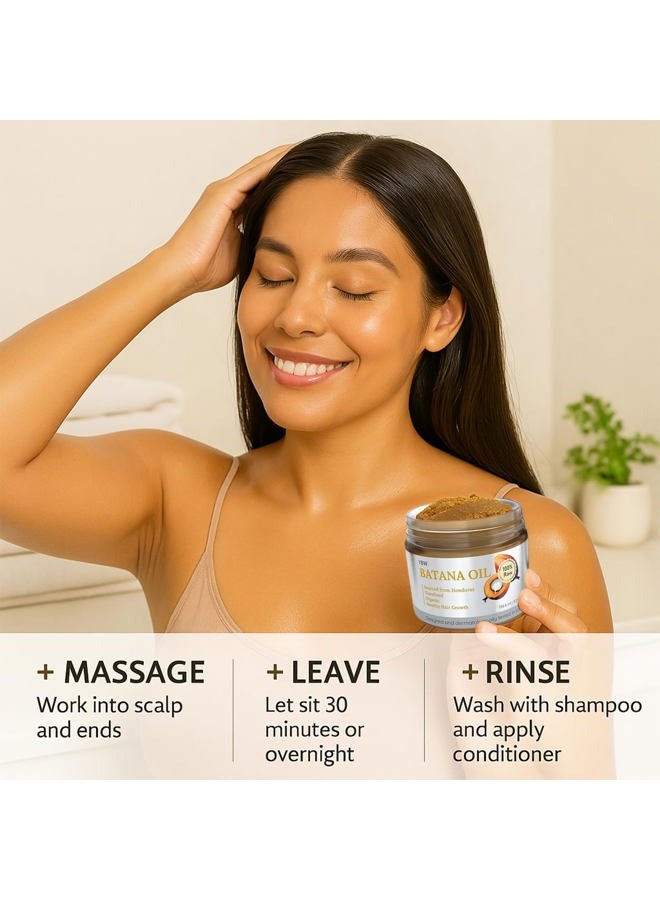 YBW Batana Oil for Hair Growth Dr. Sebi Organic, Natural, Pure and 100% Raw Batana Oil Paste from Honduras - Botana Enhances Hair Thickness, Prevents Loss for Men and Women - Image 5