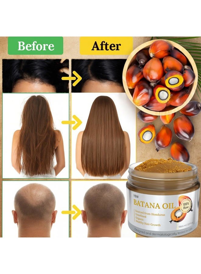 YBW Batana Oil for Hair Growth Dr. Sebi Organic, Natural, Pure and 100% Raw Batana Oil Paste from Honduras - Botana Enhances Hair Thickness, Prevents Loss for Men and Women - Image 4