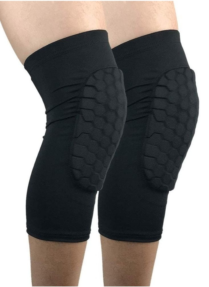 SYOSI - Basketball Volleyball Soccer Impact Knee Pads for Youth and Adults Black L size 1 pair - Image 1