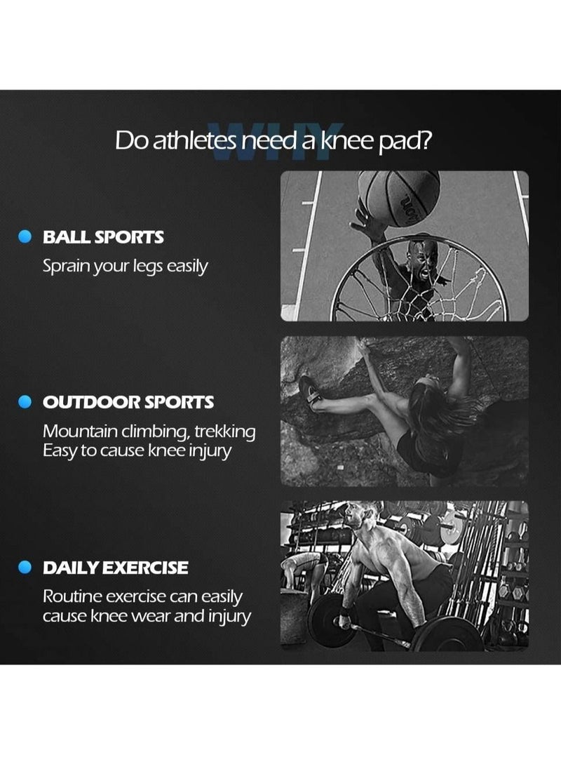 SYOSI - Basketball Volleyball Soccer Impact Knee Pads for Youth and Adults Black L size 1 pair - Image 1