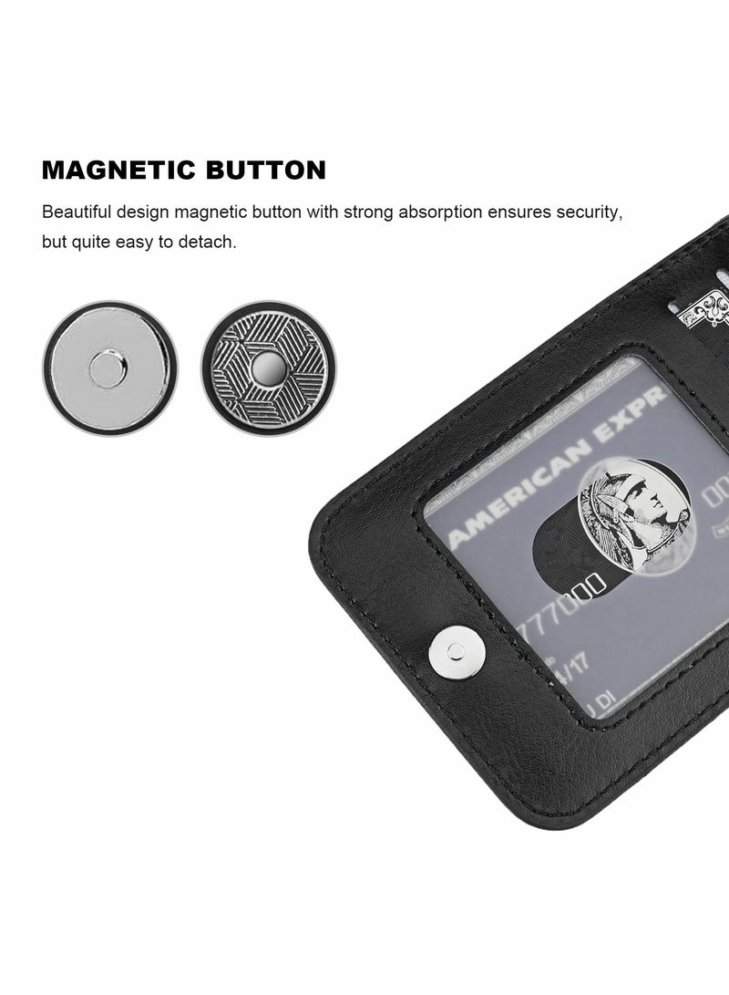 Excefore Compatible with iPhone 14 Pro Max Case Wallet with Credit Card Holder Flip Premium Leather Magnetic Clasp Kickstand Heavy Duty Protective Cover for iPhone 14 Pro Max 6.7 Inch (Black) - Image 4