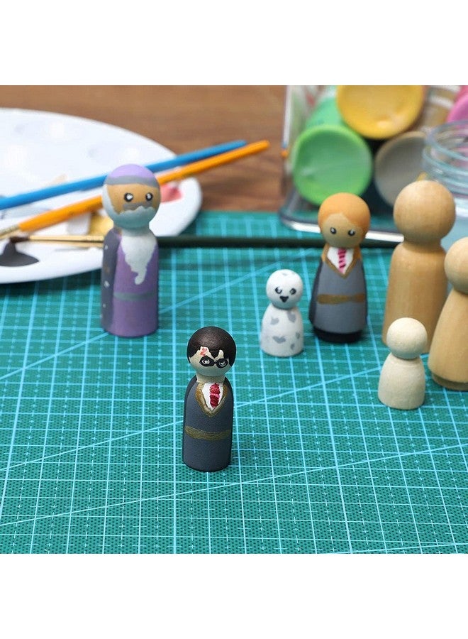 Bright Creations Wood Peg Dolls, Peg Doll Kit (1.77 In, 50-Pack) - Image 2