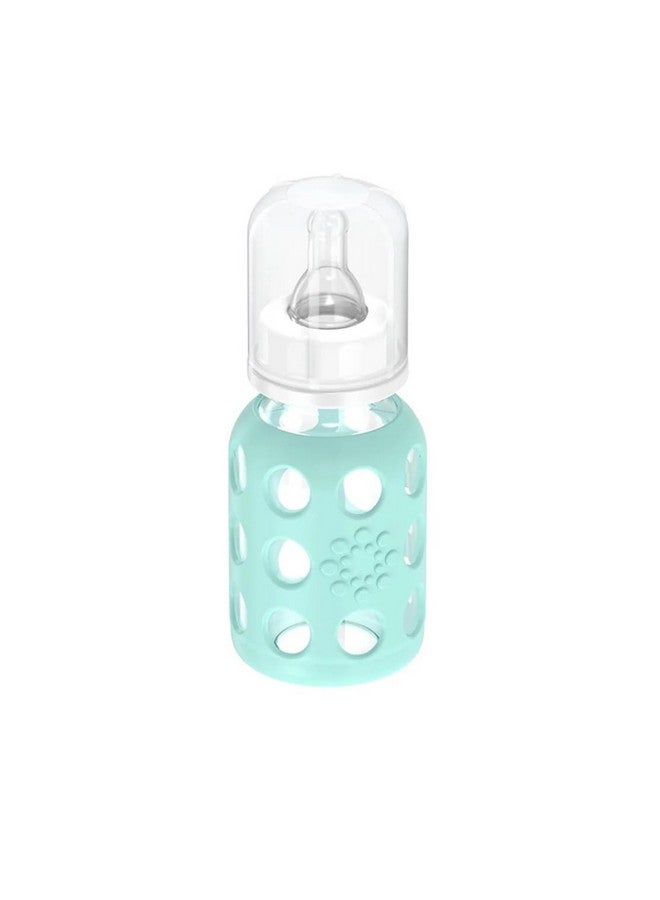 Lifefactory Glass Baby Bottles with Silicone Protection - 3-Pack, 4 Ounce Bottles, (1- Lavender, 1- Mint & 1- Cantaloupe) - Image 2