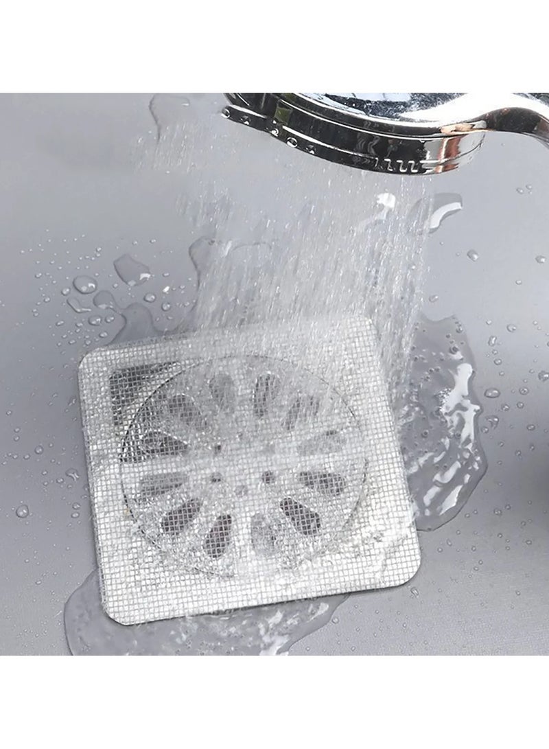 20pcs Anti Blocking Filter Screen Hair Catcher Drain Strainer Kitchen Bathroom Disposable Floor Drain Sticker - Image 4