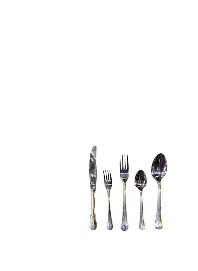 Complete Cutlery Set with Storage Case – Elegant & Practical for Gatherings and Travel  A luxurious and full cutlery set neatly organized in a stylish storage bag – perfect for family gatherings, special dinners, or outdoor trips.  - Image 1