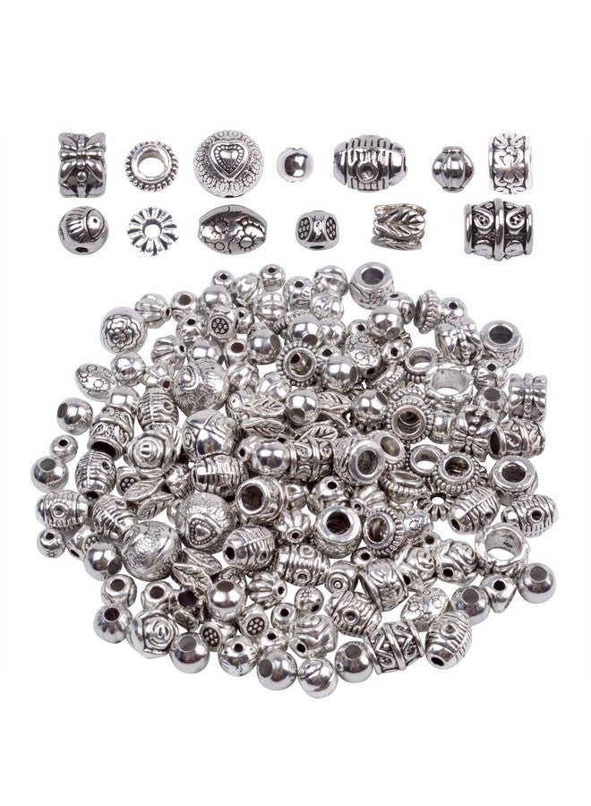 BronaGrand 100G (About 130-180Pcs) Antique Silver Round Small Beads Jewelry Bead Charm Spacers For Jewelry Making Bracelets Necklace - Image 1