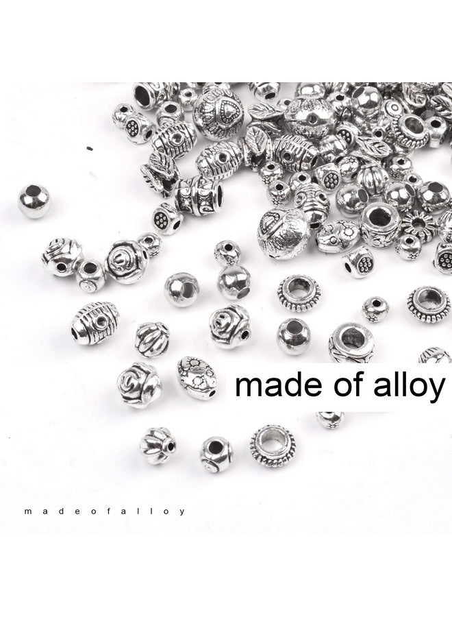 BronaGrand 100G (About 130-180Pcs) Antique Silver Round Small Beads Jewelry Bead Charm Spacers For Jewelry Making Bracelets Necklace - Image 3