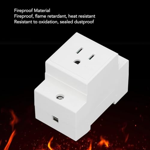 Depisuta DIN Rail Socket, DIN Rail Mount Modular Power Socket Single AC Outlet, Built in Protective Outlet for Distribution Panel, DIN Rail Mounted Receptacle (US - Image 4