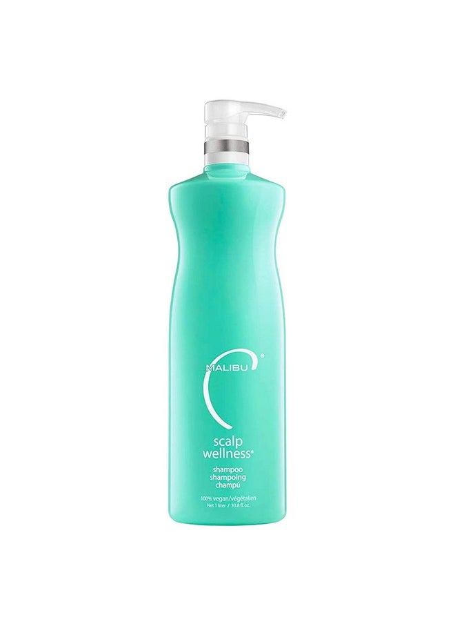 ماليبو سي شامبو الشعر Malibu C Scalp Wellness - شامبو خالٍ من الكبريتات ومرطب لفروة الرأس الجافة - عناية مغذية بفروة الرأس بالزيوت الأساسية وتكنولوجيا المواد الخافضة للتوتر السطحي (33.8 أونصة)  - Image 1