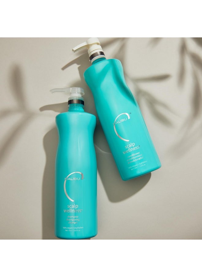 ماليبو سي شامبو الشعر Malibu C Scalp Wellness - شامبو خالٍ من الكبريتات ومرطب لفروة الرأس الجافة - عناية مغذية بفروة الرأس بالزيوت الأساسية وتكنولوجيا المواد الخافضة للتوتر السطحي (33.8 أونصة)  - Image 4