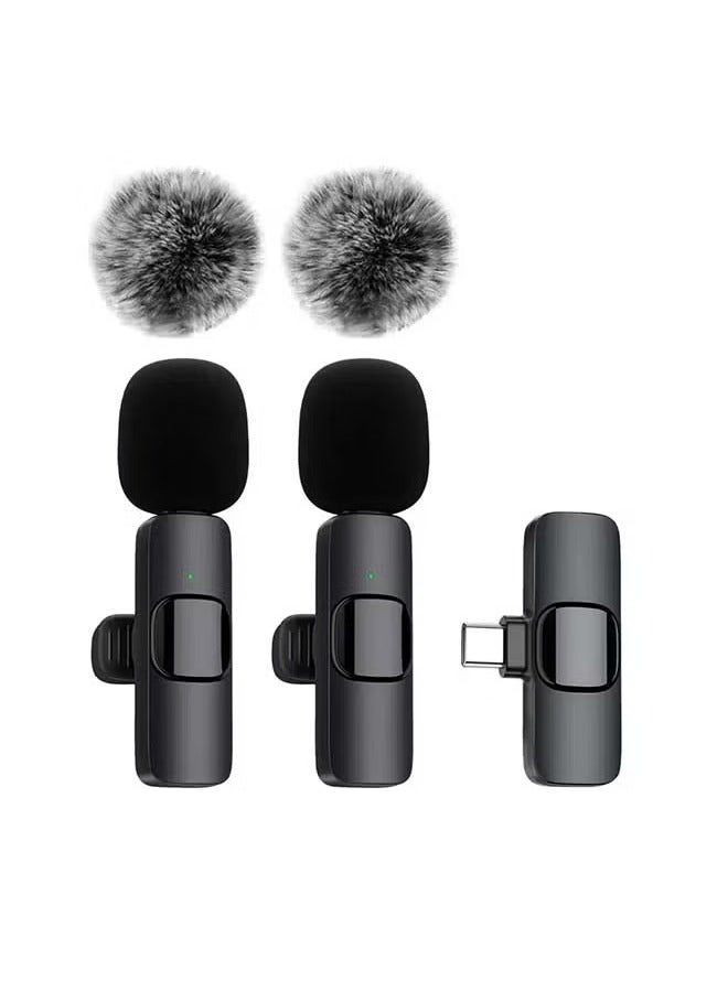 NEW Wireless Lavalier Microphone Audio Video Recording Mini Mic For iPhone Android Laptop Live Gaming Mobile Phone Microphone  - Image 1