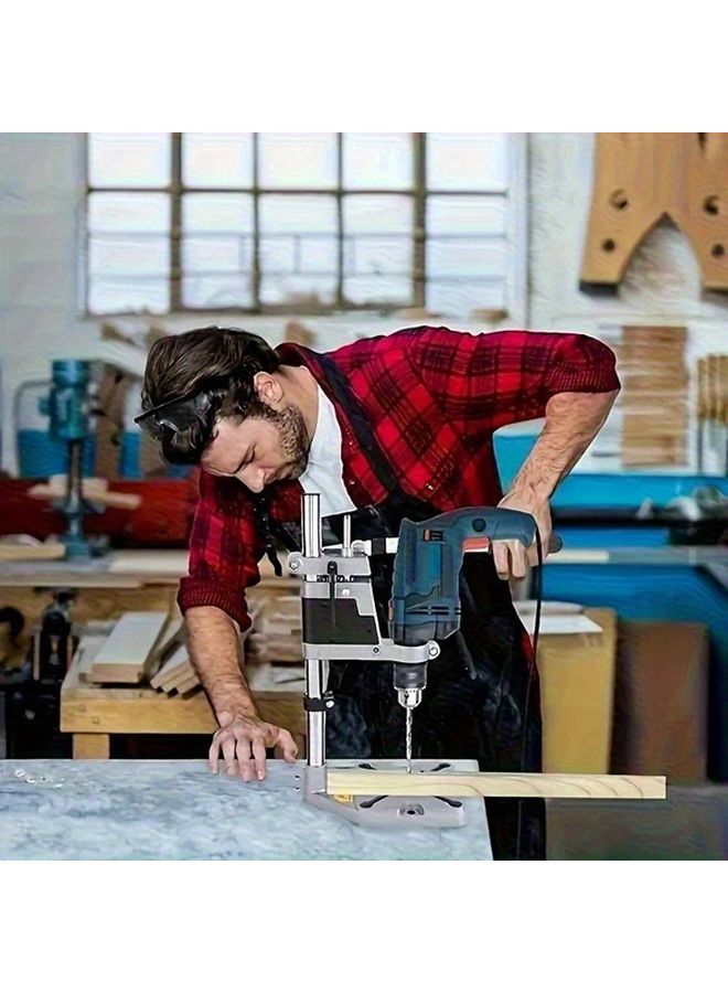 Portable Electric Drill Stand Compact Design Easy Install Remove For Woodworking Metalworking - Image 5