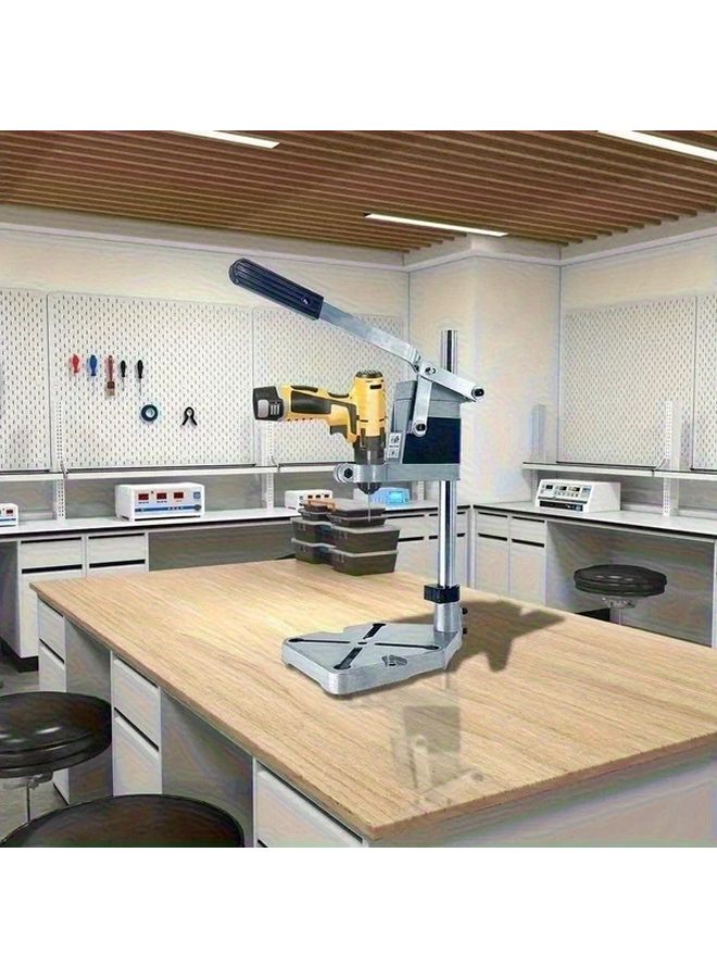 Portable Electric Drill Stand Compact Design Easy Install Remove For Woodworking Metalworking - Image 4